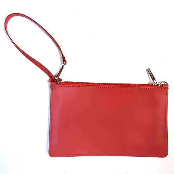 Lancaster Paris Orange Leather Bucket Bag - Picture 10 of 12